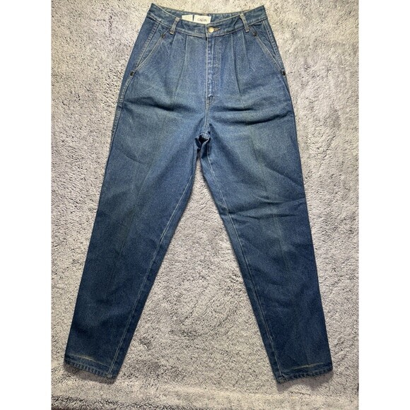Vtg Calvin Klein Pleated Jeans Womens 28” High Rise Straight Mauritius 80s Rare - Picture 3 of 16